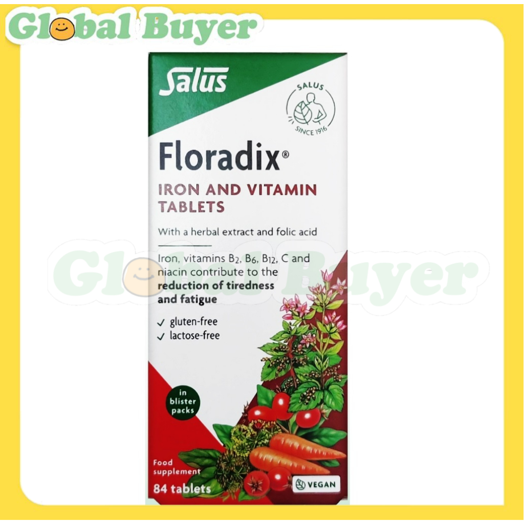 Floradix Iron & Vitamin Tablets 84 Tablets EXP:07/2026