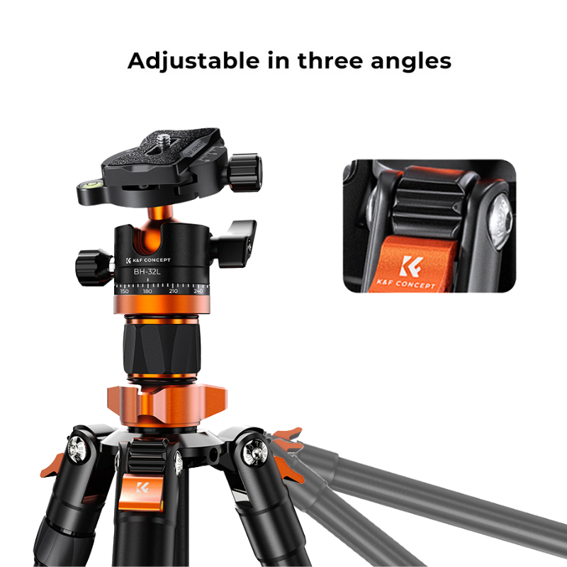 ขาตั้งกล้อง K&F K255A7+BH-32L K-Series Monopod 2.33m (KF09.145)