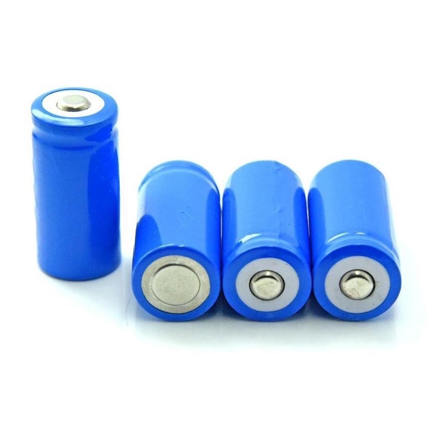 ถ่าน รุ่น 16340 3.7V 1300mAh ก้อนเล็กสีฟ้า ถ่านชาร์จ
