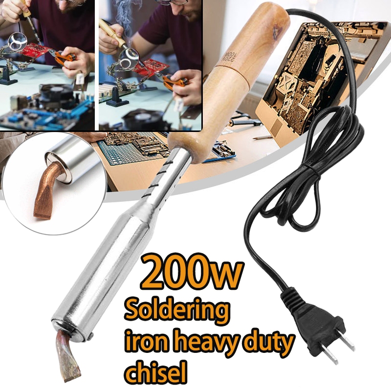 MOVATEK หัวแร้งบัดกรี 200W 220V หัวแร้งไฟฟ้า Heavy Duty กำลังสูง ปลายทองเหลือง สำหรับงานบัดกรี งานซ่อม DIY