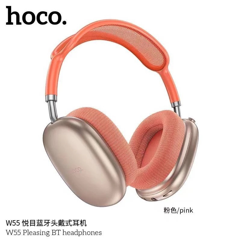 Hoco W55 หูฟังครอบหูไร้สาย BT V.5.4 headphones ใช้งานได้นานยิ่งขึ้น พับเก็บได้ สินค้าของแท้100%