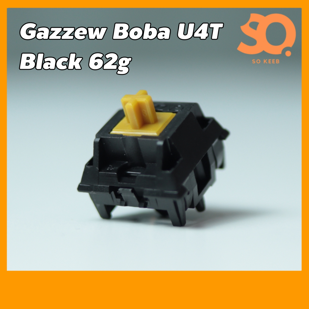 Gazzew Boba U4T Black Switch 62g (Tactile) 10 ชิ้น Thocky Mechanical Keyboard Switch