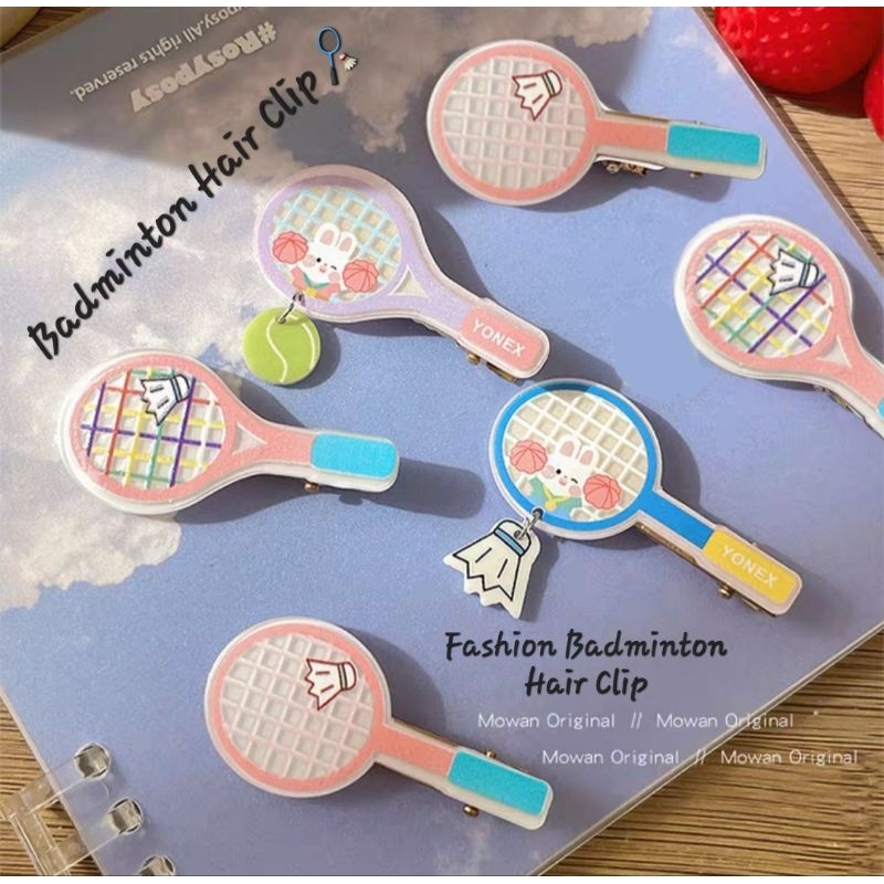 🛒(พร้อมส่ง) กิ๊บติดผมไม้แบดมินตัน Badminton Hair Clip  สไตล์น่ารักๆ