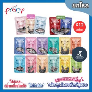(ยกโหล 12 ซอง) Pramy Wet Cat Food พรามี่ อาหารเปียกแมว เกรดพรีเมี่ยม ขนาด 70 กรัม (มีหลายสูตร)