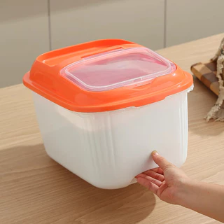 ถังใส่ข้าวสาร 15kg กล่องใส่ข้าวสาร กล่องเก็บข้าวสาร ถังเก็บข้าวสาร วัสดุ PP คุณภาพสูง ป้องกันความชื้นและแมลง