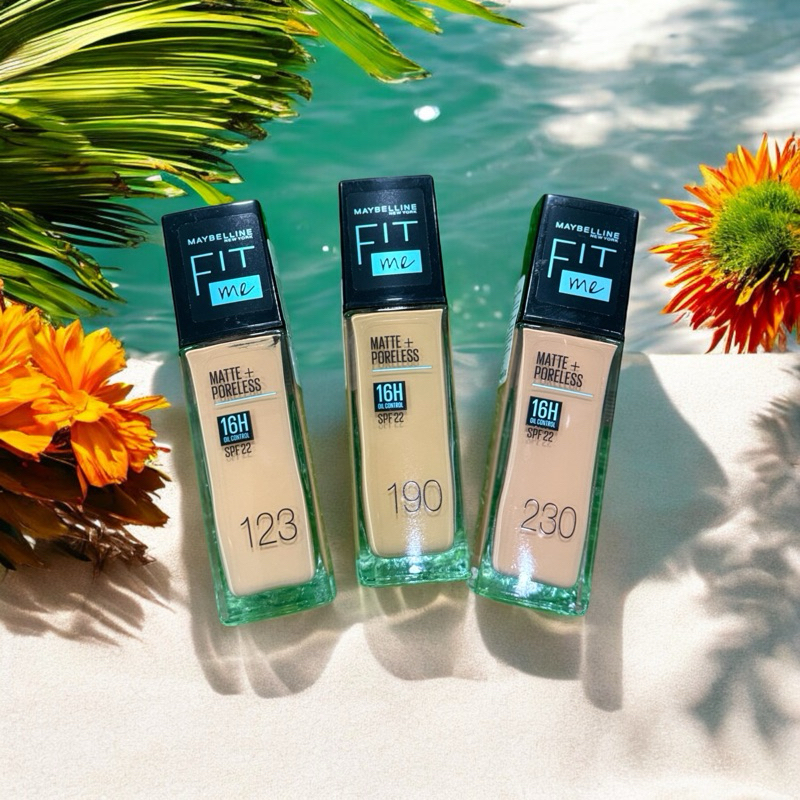 Maybelline Fit Me Matte + Poreless Foundation เมย์เบลลีน ฟิต มี แมท+พอร์เลส ฟาวเดชั่น 30 มล. แบบขวดฝาปั้ม