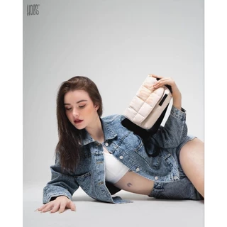 Hobs® กระเป๋าสะพายข้างนุ่มนิ่ม | FLUFFY TINY | Fabric crossbody bag | Nylon Padding Fabric