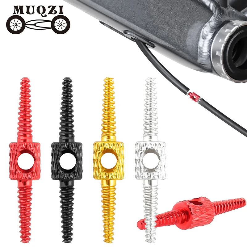 Muqzi อะแดปเตอร์แกนเกลียว ไกด์นำต่อสาย เปลี่ยนสายเกียร์/เบรค ร้อยในเฟรมจักรยานทำได้ง่าย เครื่องมือซ่อมจักรยาน (5ชิ้น)