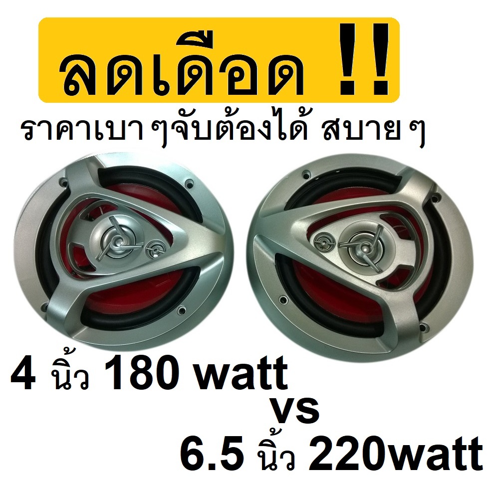 ลำโพงติดรถยนต์ SKANIA 3 WAY ลดเดือด!! ขนาด 4 นิ้ว แหลมใส 6.5 นิ้ว ราคาสุดคุ้ม