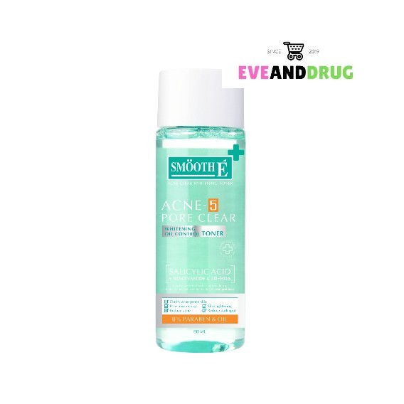 Smooth E BabyFace Acne clear Whitening Toner Acne-5 Pore Clear สมูทอี แอคเน่ เคลียร์ ไวท์เทนนิ่ง โทนเนอร์ Clean เช็ดหน้า