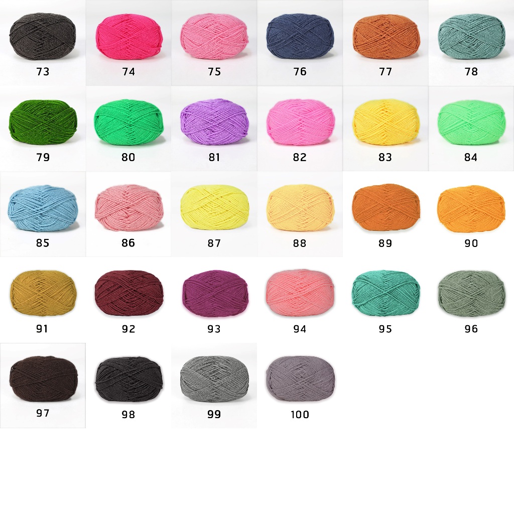 ไหมพรมคอตตอนนม ไหมพรม 4ply milk cotton yarn ม้วนละ 50 กรัม พร้อมส่งจากไทย