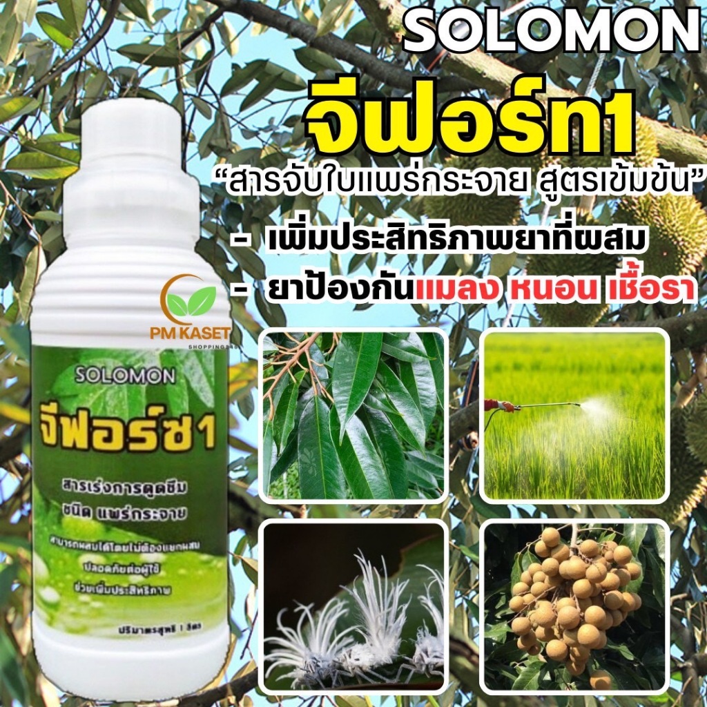 ของแท้ 100% จีฟอร์ซวัน สูตรใหม่ จีฟอสวันสารจับใบ สารนำพา เร่งการดูดซึม ไม่ทำร้ายใบพืช ขนาด 1 ลิตร