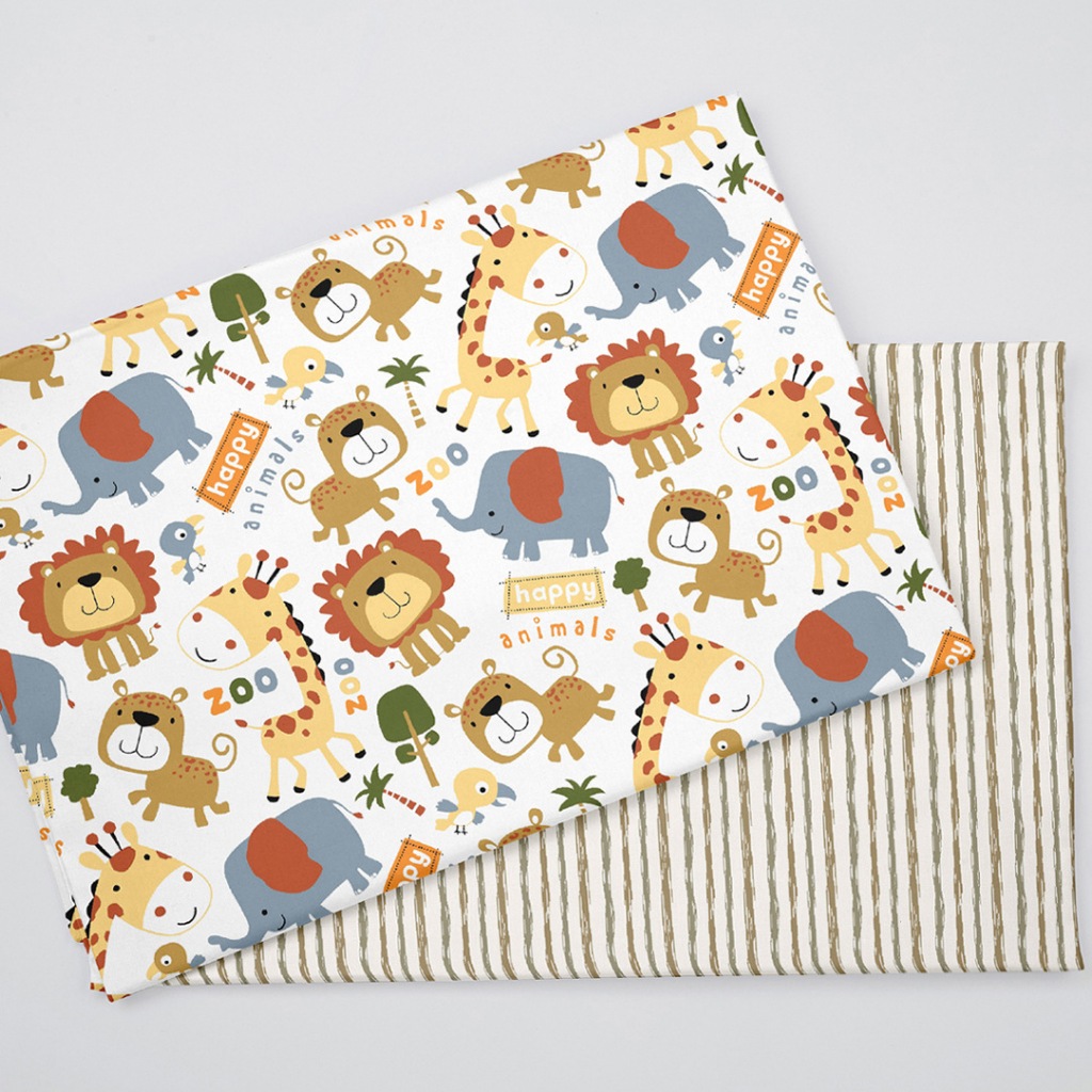 Be time fabric - ผ้าคอตตอน 100 คอตตอนทอทวิล ผ้าหน้ากว้าง 1.6 เมตร- ลายสิงโต
