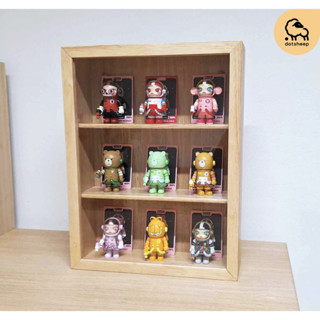 Dotsheep ตู้ใส่โมเดลไม้ ใส่ Molly 100% ,Crybaby, Labubu, Hir…