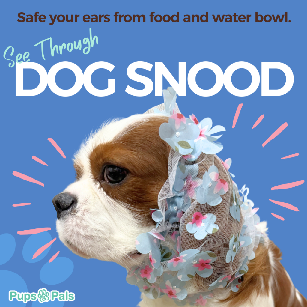 Pups&Pals dog snood - See Through หมวกคลุมกันขนเลอะ หน้า หู คอ สำหรับหมา แมว