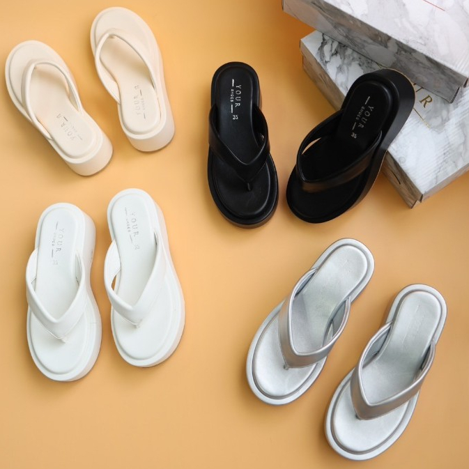 YOURSHOES L5 / รองเท้าส้นตึกพื้นนุ่ม รองเท้าหูหนีบ รองเท้าสุขภาพ