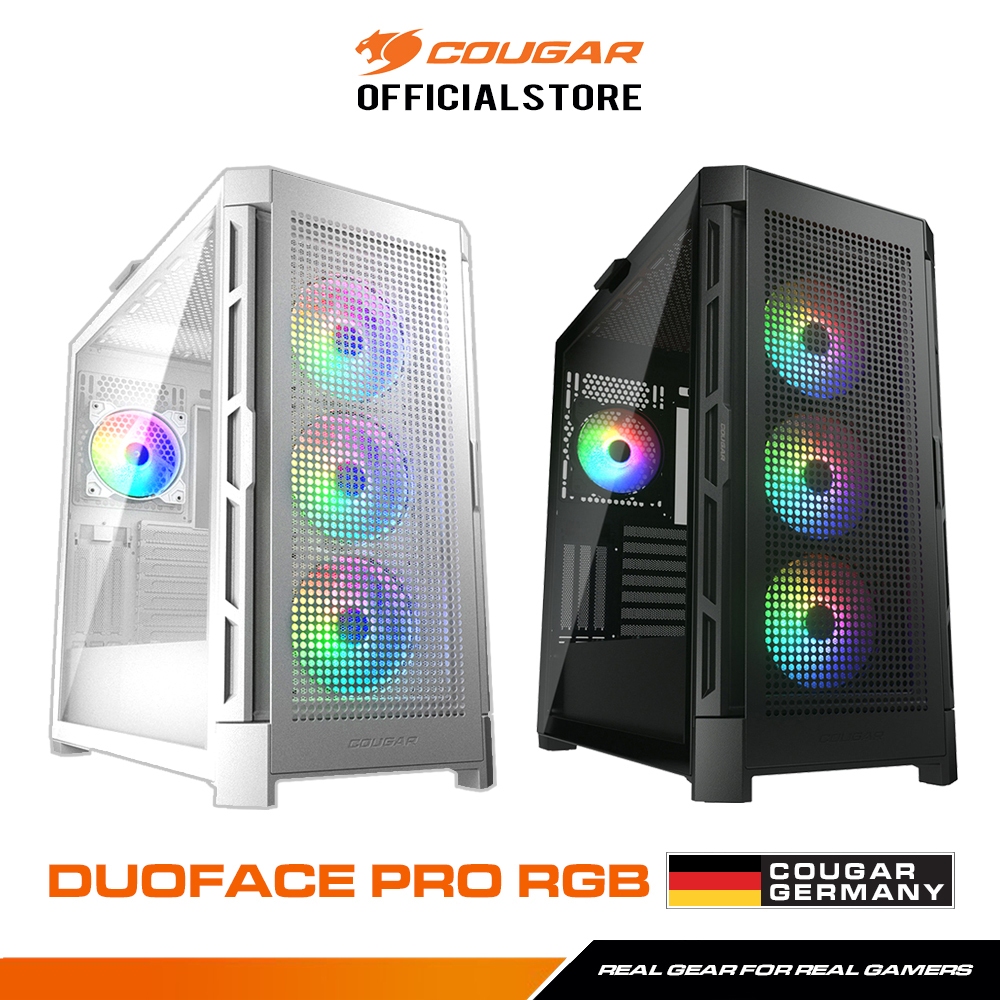 เคสคอมพิวเตอร์ COUGAR - PC CASE E-ATX DUOFACE PRO RGB // DUOFACE PRO RGB WHITE รับประกันสินค้า 1 ปี