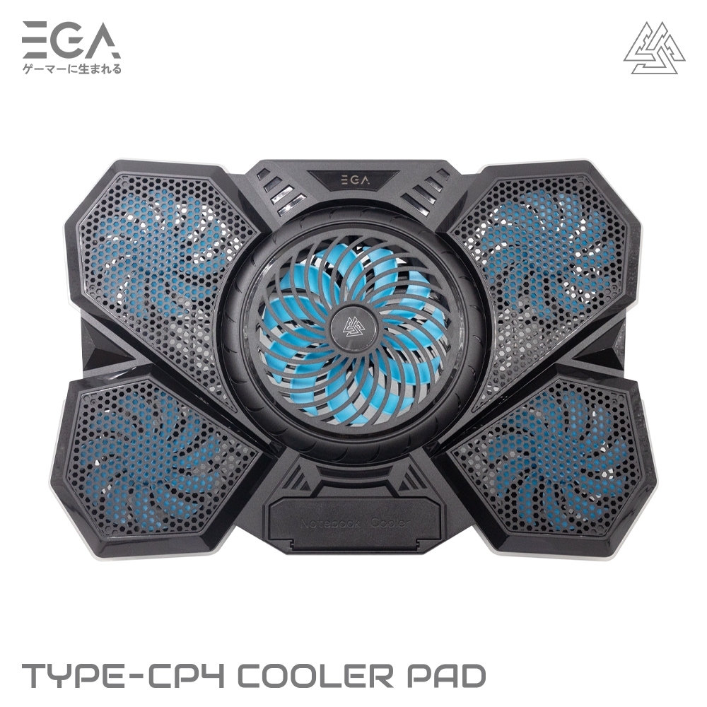 พัดลมระบายอากาศ  EGA TYPE CP 3/CP4 RGB สำหรับ Notebook พัดลม 6 ตัวปรับระดับได้ ขนาด 9-17 นิ้ว