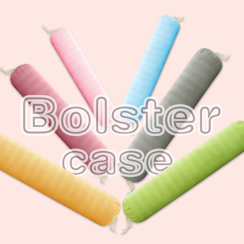 ปลอกหมอนข้าง ปอกหมอน Satin ปลอกหมอนกันไรฝุ่น ผ้าฝ้ายโพลีเอสเตอร์ 40 x 8 นิ้ว (100 x 22 cm)1 ใบ