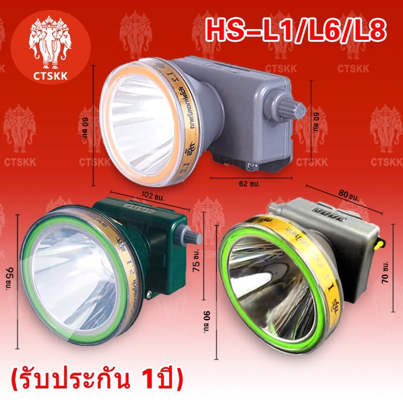 🔥รุ่นใหม่ล่าสุด🔥รับประกัน 1ปี ไฟฉายคาดหัวLED รุ่น HS-L1-L2-L5-L6 วอลุ่มปรับแสงมี หรี่และกด สินค้าพร้อมส่ง