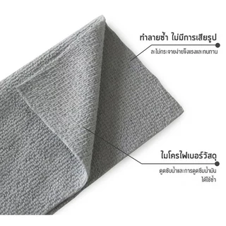 ผ้าเช็ดโต๊ะไมโครไฟเบอร์ ผ้าเช็ดจาน ผ้าทำความสะอาด 20ชิ้น/กล่องซับน้ำเยี่ยม หนากำลังดี ไม่ร่วงขน ขนาด 20x20 ซม.ได้ใช้ซ้ำ