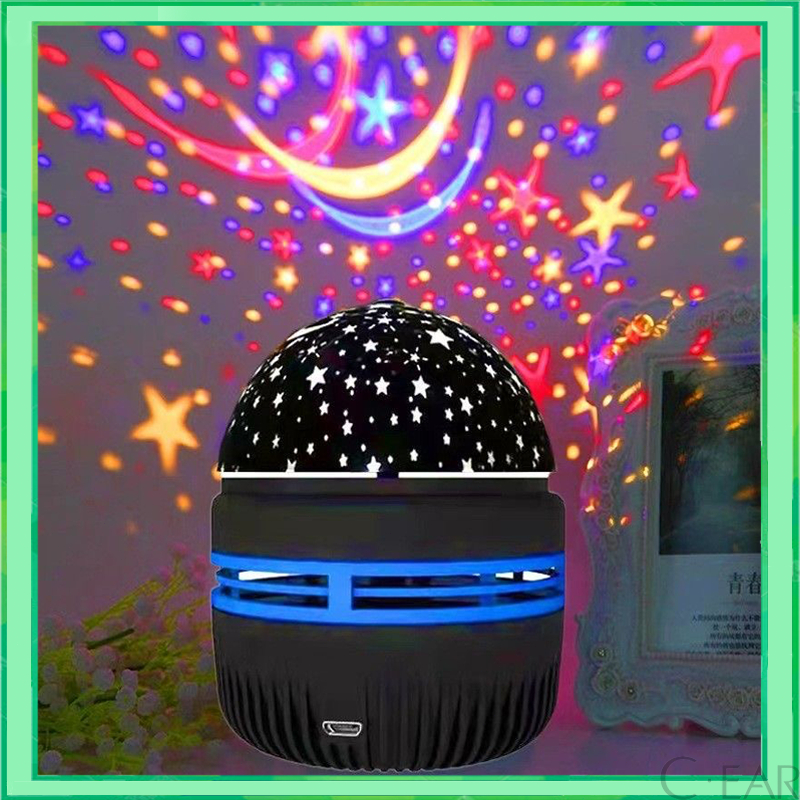 360° Star Sky Projecto โคมไฟLED แบบหมุนได้ โคมไฟกลางคืน โคมไฟโรแมนติก ไฟหัวเตียง ลายดวงดาว แต่งสำนักงานที่บ้าน ไฟกลางคืน