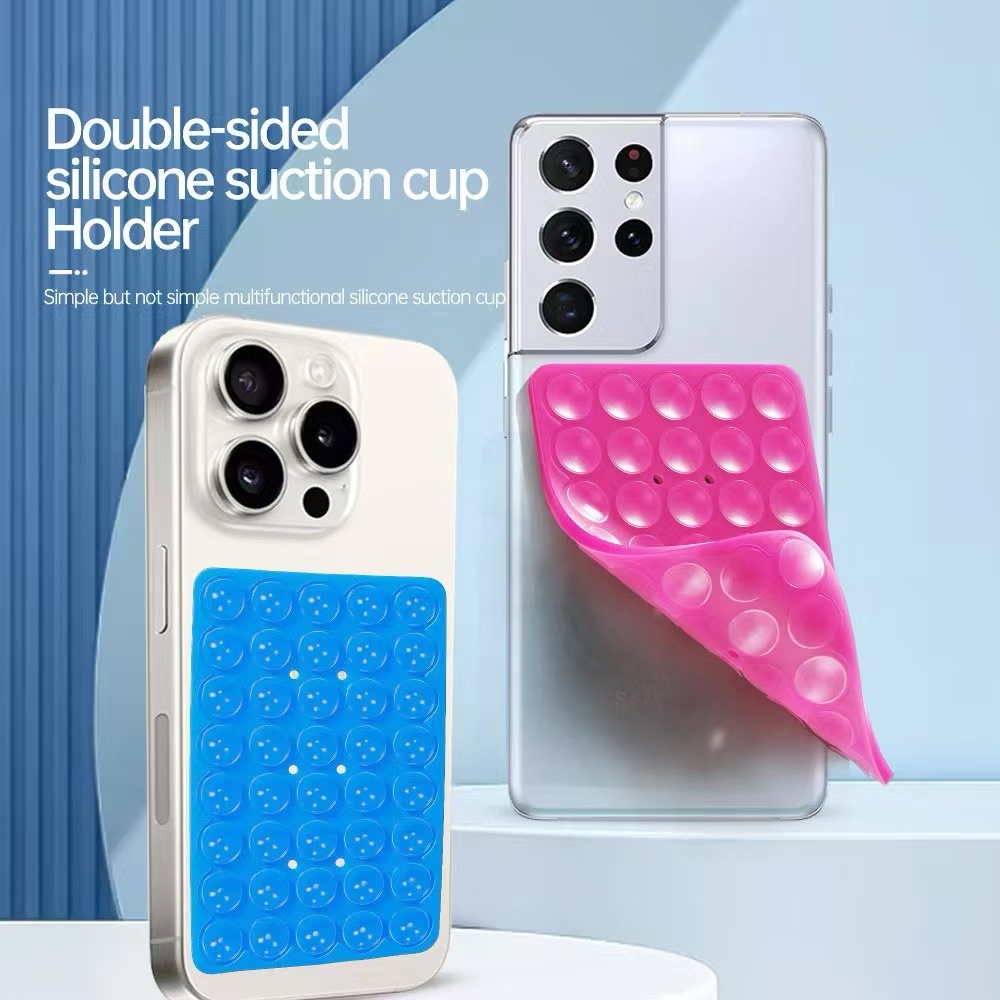 แผ่นซิลิโคนแปะมือถือ2ฝั่ง ไม่ใช้กาว octobud ติดได้2ด้าน ถ้วยดูดhand freeใช้ซ้ำได้ Siliconesuction แผ่นดูดซิลิโคน