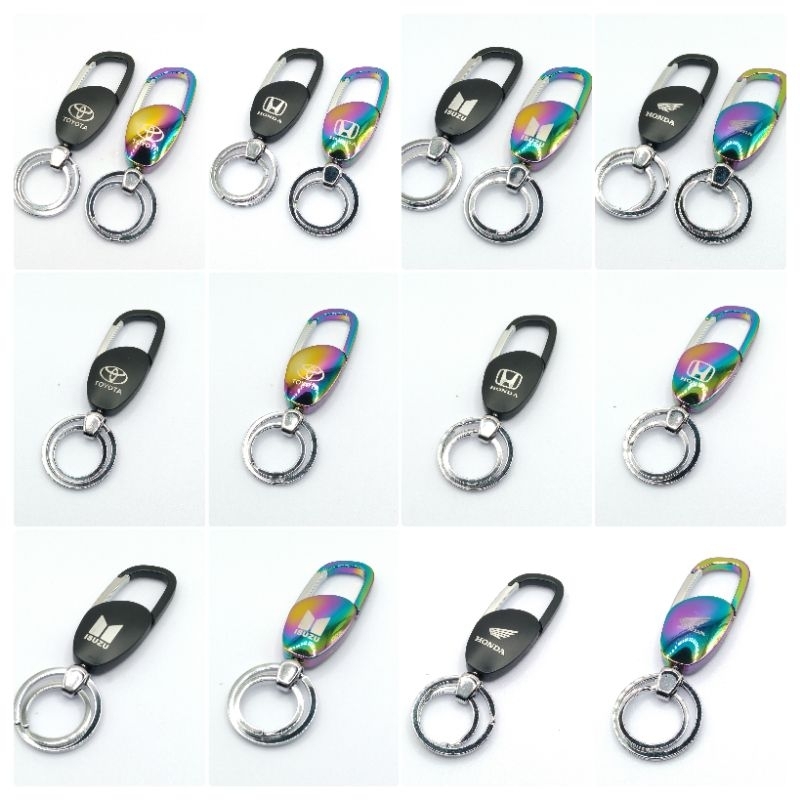 พวงกุญแจโลโก้ ไทเทเนี่ยม toyota honda isuzu ห่วงแขวนกุญแจรถยนต์ รถมอไซร์