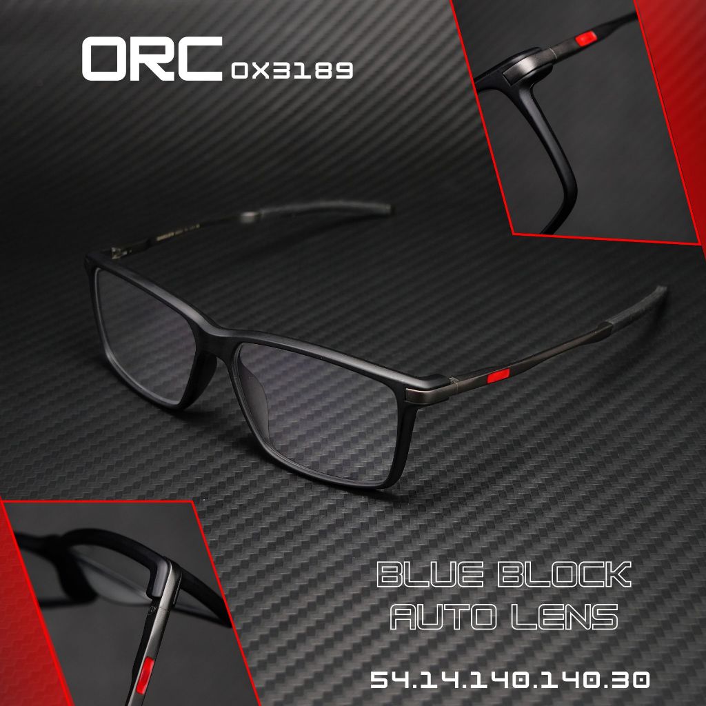 แว่นสายยาว เลนส์บลูบล็อคออโต้ รุ่น Orc ออร์ค OX3189 เลนส์บลูบล็อคออโต้ เลนส์ปรับแสง พร้อมกรองแสงสีฟ้า แสงคอม/มือถือ