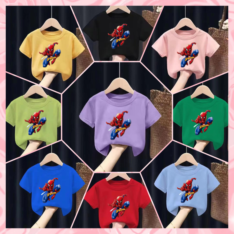 Hot2024 เสื้อยืดเด็กพิมพ์ลายการ์ตูน น่ารักๆๆๆๆ ผ้าฝ้าย Pattern 47