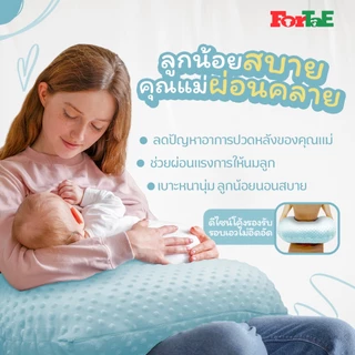ForTaE(ฟอร์เต้) หมอนรองให้นมลูก หมอนให้นม ผ้าMinky Dot ผ้านุ่มพิเศษ กันไรฝุ่น ถอดปลอกซักได้ NA016-1
