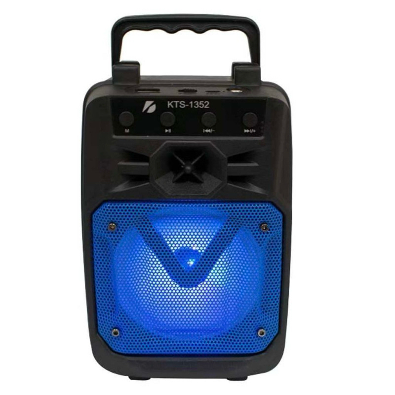 wireless karaoke speaker ลำโพงบลูทูธ รุ่น KTS-1352 ลำโพงเสียงดัง เสียบไมค์โคโฟนได้ มีไฟระบบ LED ขนาด