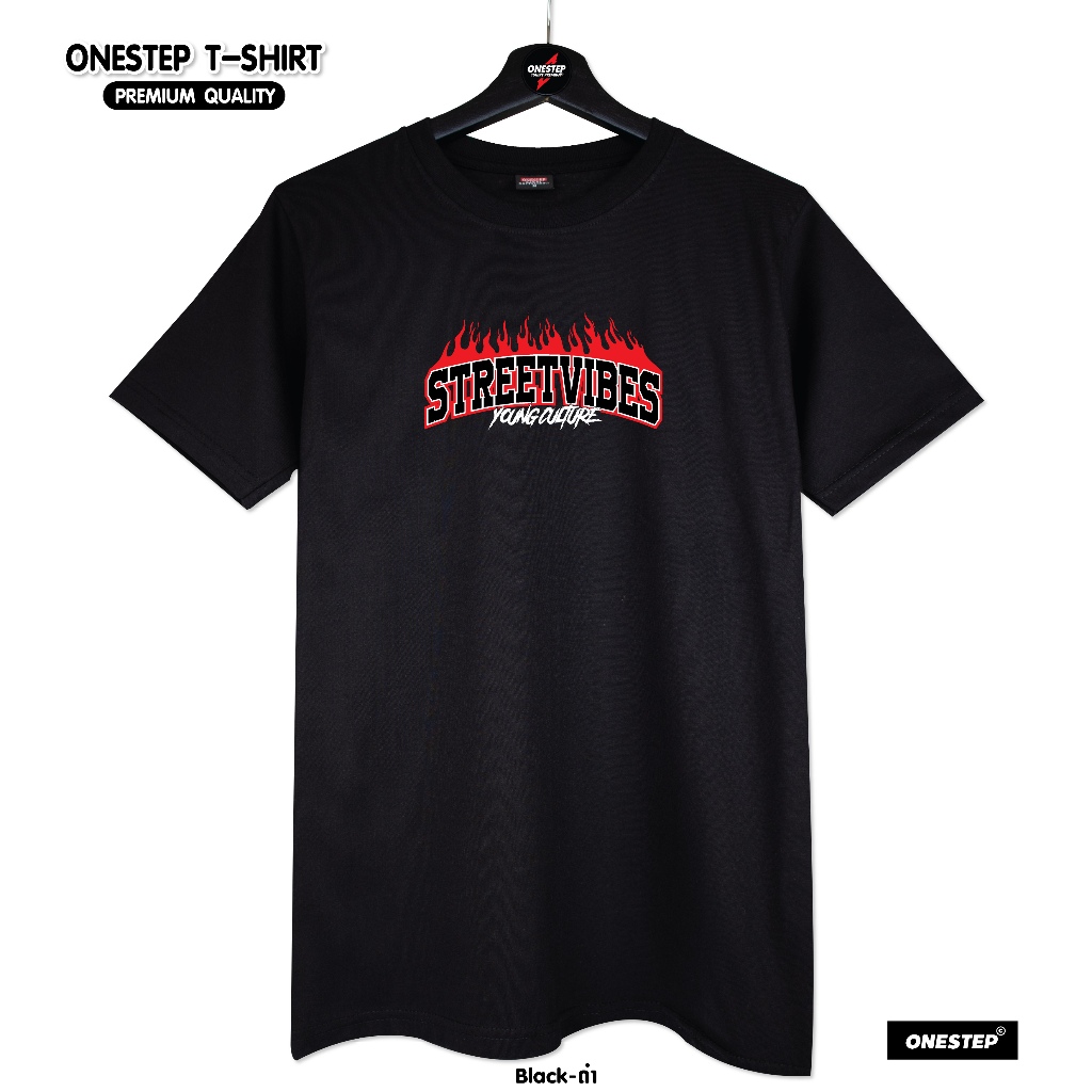 เสื้อยืดลาย Street Vibes ผ้า cotton 100% อย่างดี (no.5)