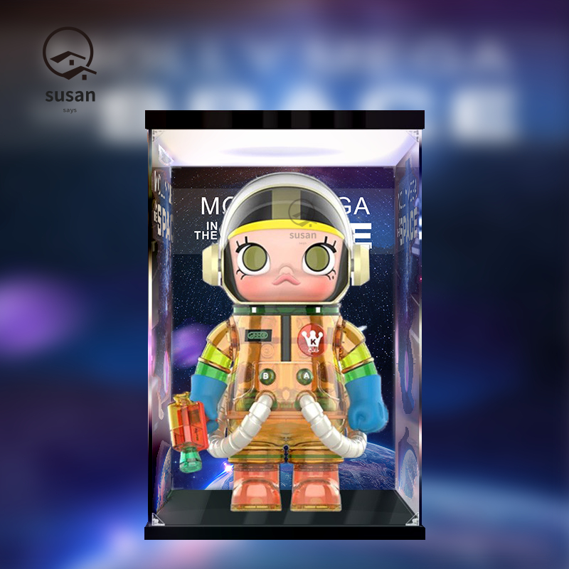 ส่งไว ตู้โมเดล กล่องใส่โมเดล กล่องโชว์โมเดล storage box กล่องโชว์ Popmart Molly 400%กล่องใส่ art toy