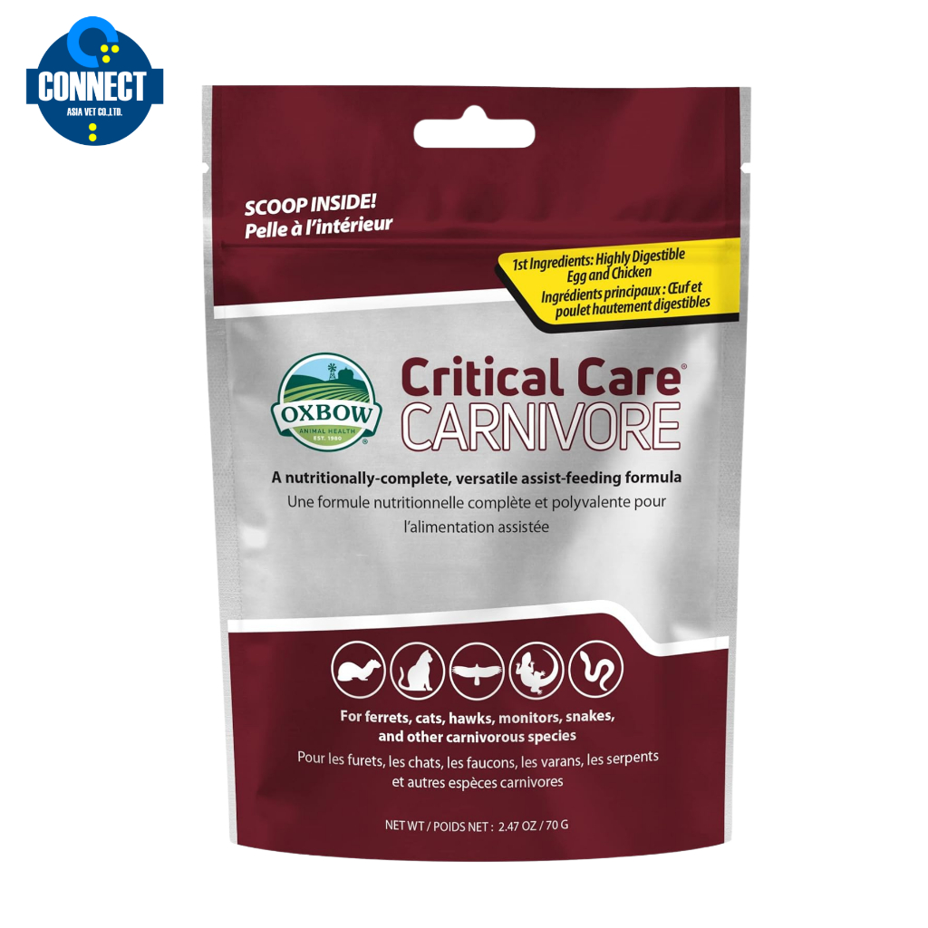 OXBOW Critical Care Carnivore อาหารสัตว์ป่วย (สัตว์กินเนื้อ) สำหรับ เฟอเรท นกเหยี่ยว กิ้งก่า งู แมว 