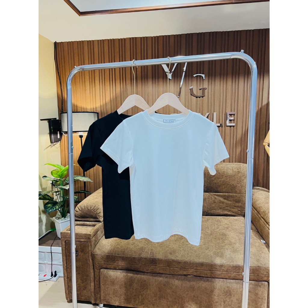 เสื้อยืดคอกลมเบสิค ผ้าคอตตอนยูนิโคล่ เสื้อผ้าผู้หญิงผ้านุ่มใส่สบาย