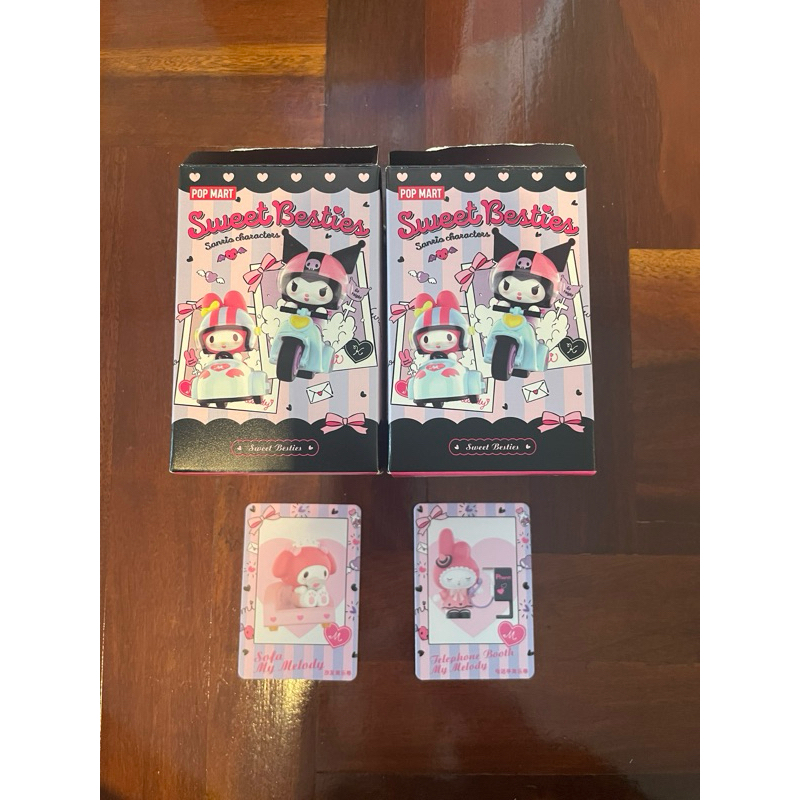พร้อมส่ง sweet besties sanrio characters เช็คการ์ด ไม่แกะตัว popmart my melody popmart kuromi