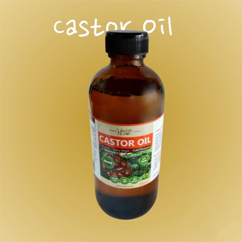 Castor Oil 240ml.Organic-Bio น้ำมันละหุ่ง  | Extra Virgin Cold Pressed Castor Oil 240ml.