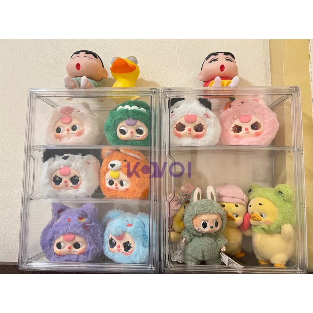 กล่องใส ตู้โมเดล ตุ๊กตา popmart Baby tree kimmon labubu ของสะสม แบบแขวนผนัง กันฝุ่นกันความชื้น