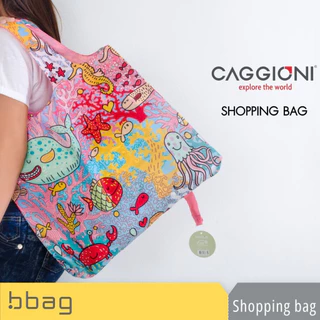 Caggioni : ถุงผ้าร่มพับได้ ถุงผ้าช็อปปิ้งกันน้ํา แบบพกพา เหมาะกับเดินชายหาด สําหรับซูเปอร์มาร์เก็ต ร้านขายของชํา