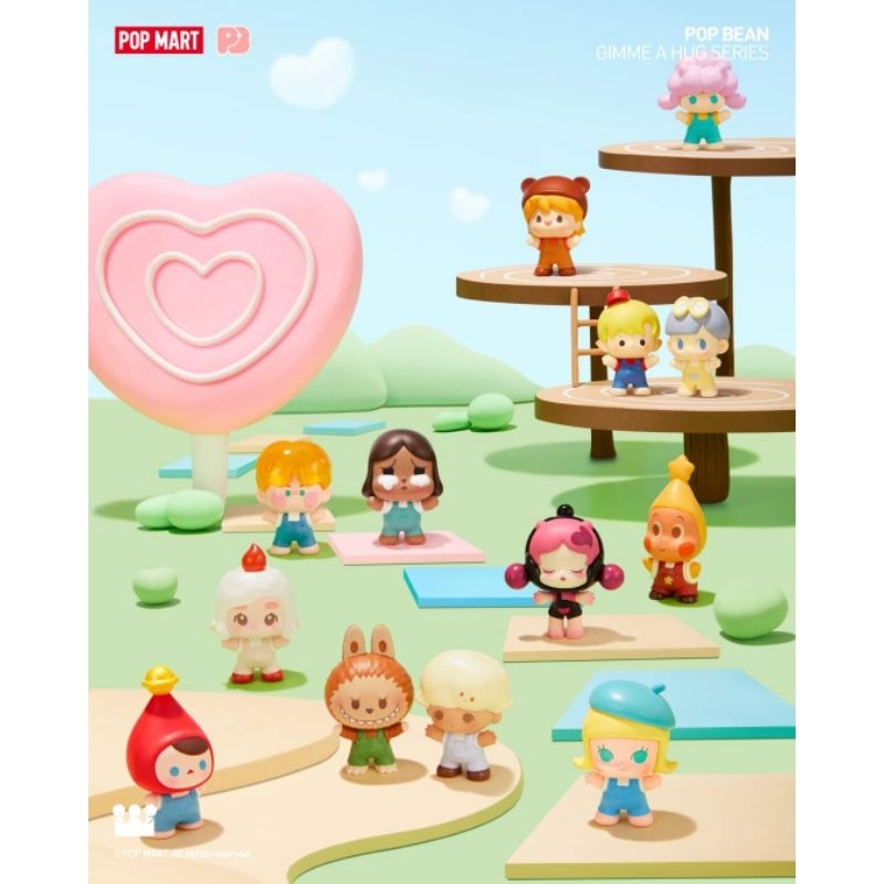 (ยกเซตกด 20ชิ้น )พร้อมส่งจาก POP Bean Gimme a hug series × Pop martแท้
