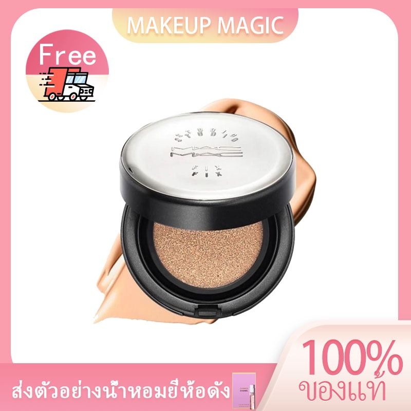 【 ของแท้】M/AC Studio Fix Complete Coverage Cushion 12g SPF50/PA++++ปกปิดรองพื้นคุชชั่นติดทนนาน