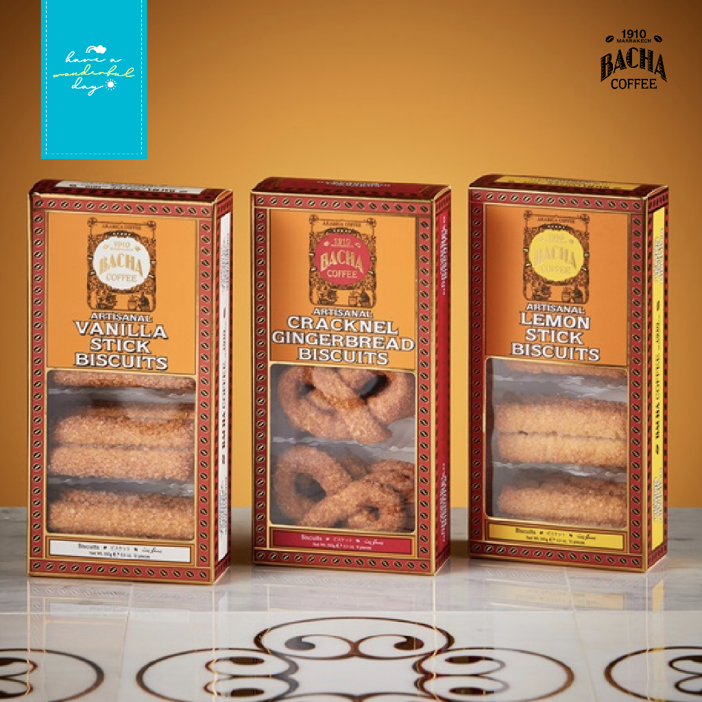 ☕ BACHA : บิสกิตขนมปัง Bacha  อร่อยมาก ไว้ทานกับกาแฟ มี รสเนย รสเลมอน และรสวานิลลาให้เลือกด้านในค่ะ 