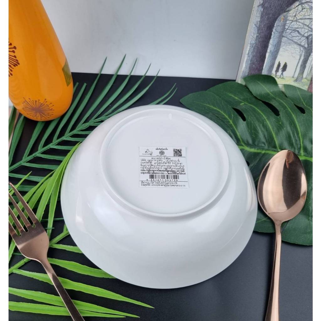 ชามมลามีน สีขาวครีม ชุด6ใบ - รูปที่ 4