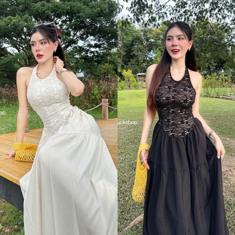Teera❤️พร้อมส่ง✨เดรสลูกไม้ ลุคที่ดูสวยแพง💥ในราคาหลักร้อย มีซิป คัตติ้งสวย ตัดเย็บอย่างดี👍🏻goodluck