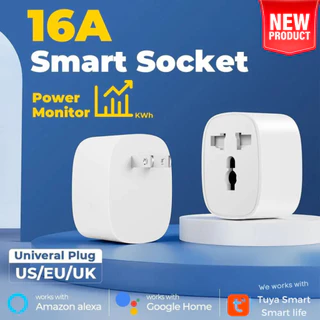 ปลั๊กไฟอัจฉริยะ Smart socket Tuya เชื่อมต่อผ่านwifiสั่งงานระยะไกลผ่านมือถือรองรับระบบ Google Home