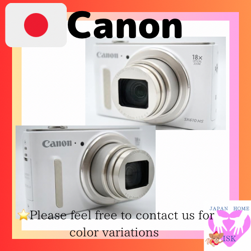 Canon Digital Camera Powershot Sx610 Hs สีขาว 18X Optical Zoom Pssx610Hs (Wh) ใช้กล้องญี่ปุ่นมือสองข