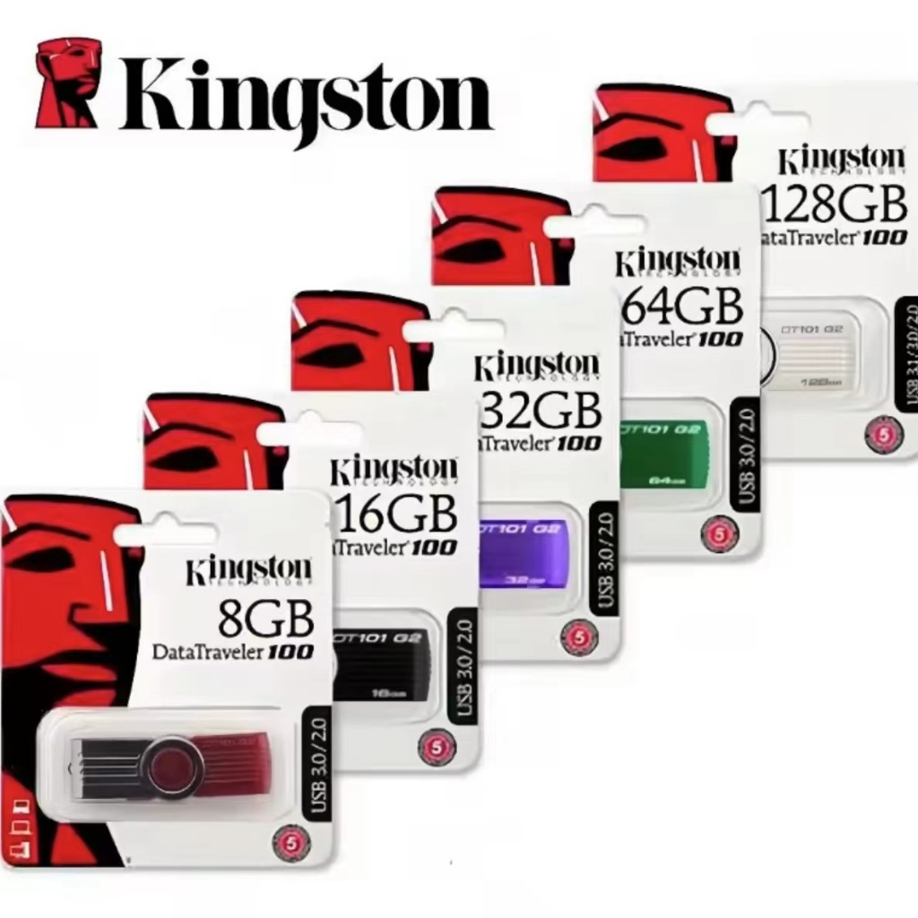 Kingston USB Flash Drive 2GB 4GB 8GB 16GB 32GB 64GB 128GB 256GB รุ่น DT101 แฟลชไดร์ฟ