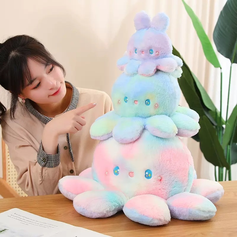 ตุ๊กตาปลาหมึก กระต่าย ปลาหมึกน่ารัก นุ่มพิเศษ รูปลักษณ์สูง ของขวัญวันเกิด สําหรับเด็กผู้หญิง 26cm - รูปที่ 2