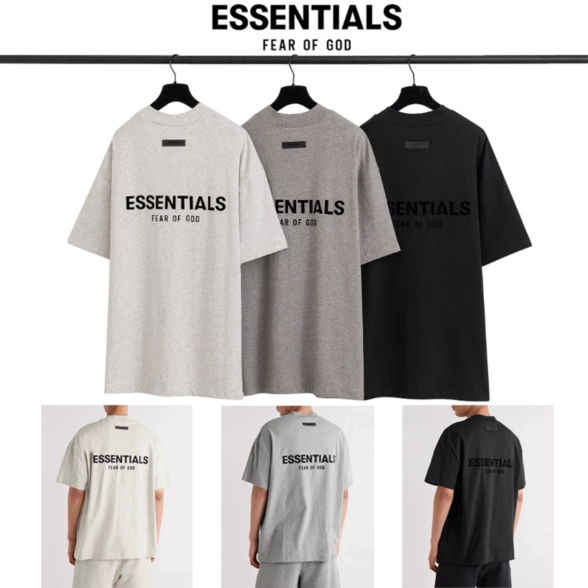 ESSENTIALS Fear of god FOG limited 3M reflective black and white t-shirt